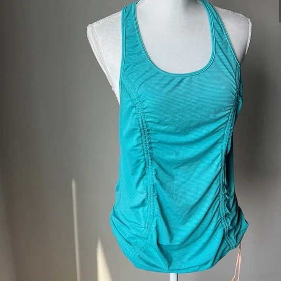 Lululemon I just wanna run tank- Blue Lagoon- size 12 - Picture 3 of 9